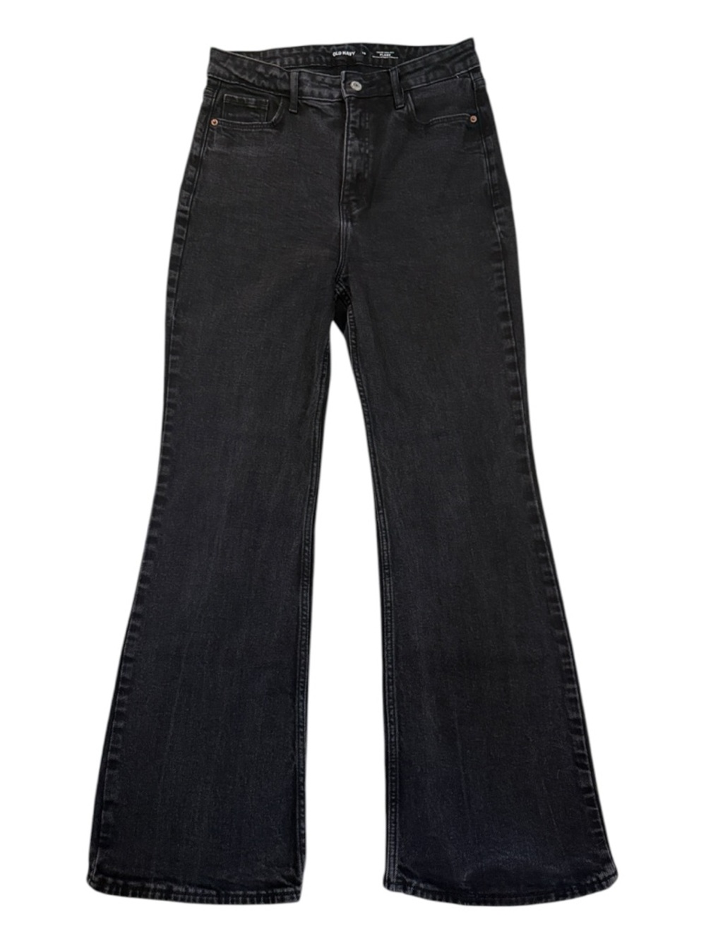 Old Navy Higher High Rise Flare Jeans Black Jack Size 10 29x29.5 Secret Smooth